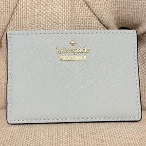 NEW Kate Spade Cameron Street Small Slim Card Holder Case Shimmer Blue PWRU5255